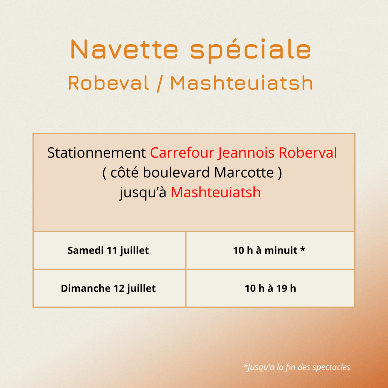 Copie De Horaire Navette 2026